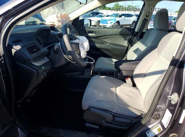5J6RM4H37GL138025 2016 HONDA CR-V Gray Widok wnętrza z przodu