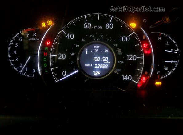 5J6RM4H39GL105933 2016 HONDA CR-V Black Вид щитка приладів