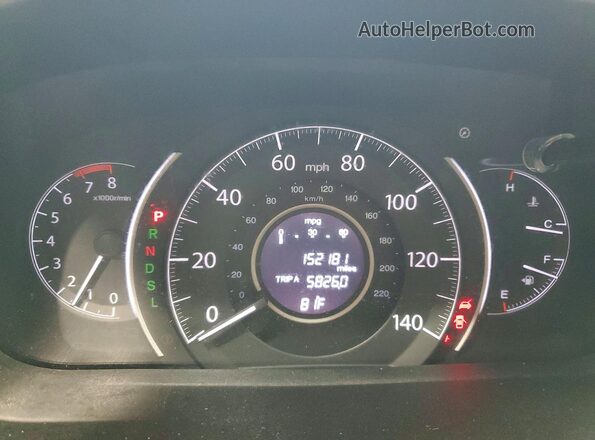 5J6RM4H39GL128709 2016 HONDA CR-V Silver Instrument cluster view