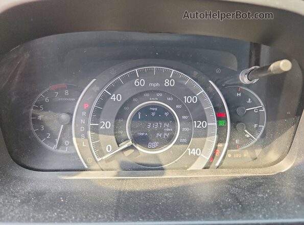 5J6RM4H40GL082843 2016 HONDA CR-V Black ხელსაწყოთა პანელის ხედი