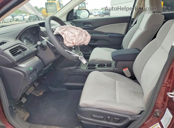 5J6RM4H53GL112619 2016 HONDA CR-V Maroon Widok wnętrza z przodu