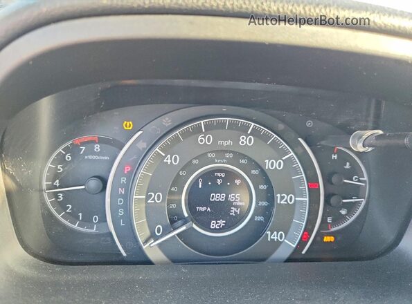 5J6RM4H70GL116127 2016 HONDA CR-V Black Вид щитка приладів