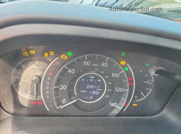 5J6RM4H76GL133630 2016 HONDA CR-V Maroon Instrument cluster view