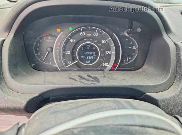 5J6RM4H77GL050837 2016 HONDA CR-V Black ხელსაწყოთა პანელის ხედი