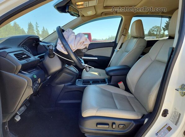 5J6RM4H90GL118767 2016 HONDA CR-V White Widok wnętrza z przodu