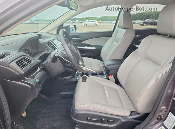 5J6RM4H93GL109738 2016 HONDA CR-V Gray Widok wnętrza z przodu