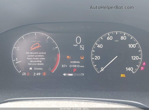 5J6RS4H40SL012709 2025 HONDA CR-V Silver Вид задніх сидінь