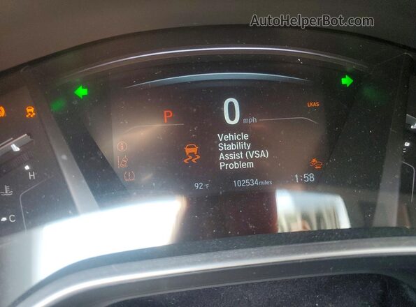 5J6RW1H50ML006360 2021 HONDA CR-V Gray Vista del cuadro de instrumentos