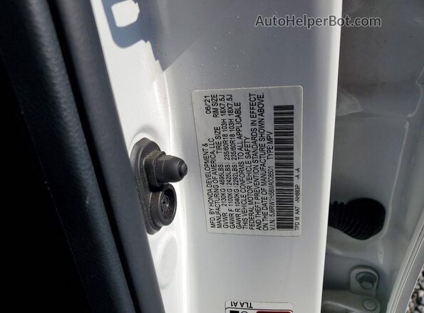 5J6RW1H58MA008501 2021 HONDA CR-V White VIN sticker view