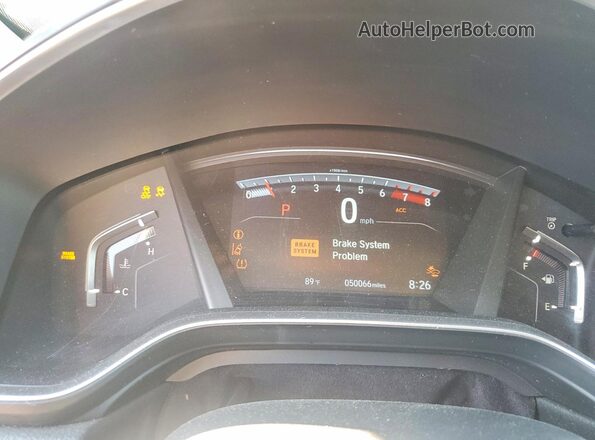 5J6RW1H81KA038236 2019 HONDA CR-V White Instrument cluster view