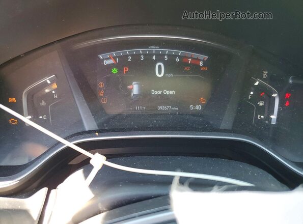5J6RW1H82KA041789 2019 HONDA CR-V White Vista del cuadro de instrumentos
