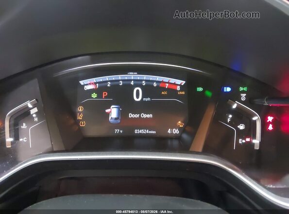 5J6RW2H54KL034357 2019 HONDA CR-V Red უკანა სავარძლების ხედი