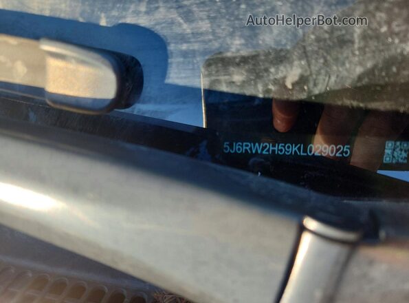 5J6RW2H59KL029025 2019 HONDA CR-V Burgundy VIN კოდის სტიკერის ხედი