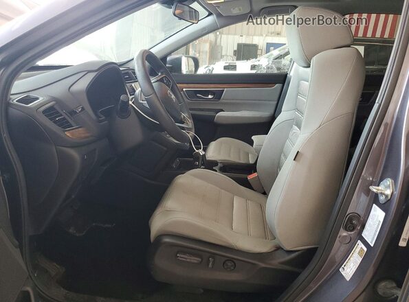 5J6RW2H5XLL046837 2020 HONDA CR-V Gray Front interior view