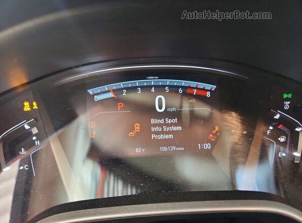 5J6RW2H85KA002393 2019 HONDA CR-V White Вид щитка приладів