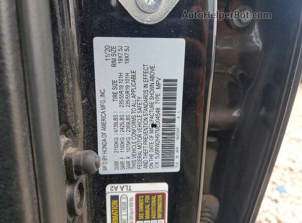 5J6RW2H97ML004548 2021 HONDA CR-V Black Engine compartment view