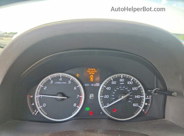 5J8TB3H54GL012977 2016 ACURA RDX White Instrument cluster view