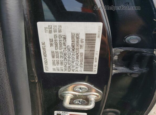 5J8TB4H56GL019838 2016 ACURA RDX Черный Вид наклейки с VIN-кодом