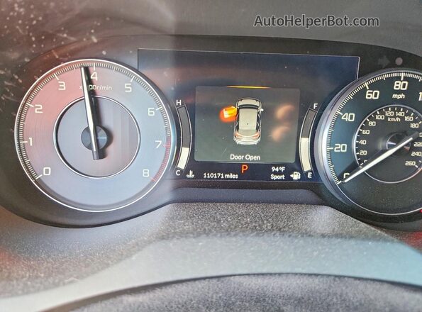 5J8TC1H34LL002234 2020 ACURA RDX Blue ხელსაწყოთა პანელის ხედი