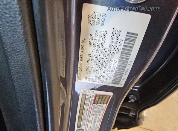 5J8TC1H36LL021142 2020 ACURA RDX Silver Widok naklejki z numerem VIN