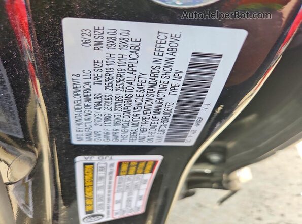 5J8TC1H50PL006773 2023 ACURA RDX Black Widok naklejki z numerem VIN