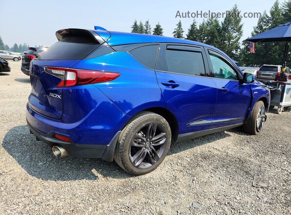 5J8TC1H60ML019074 2021 ACURA RDX Blue Trasero derecho