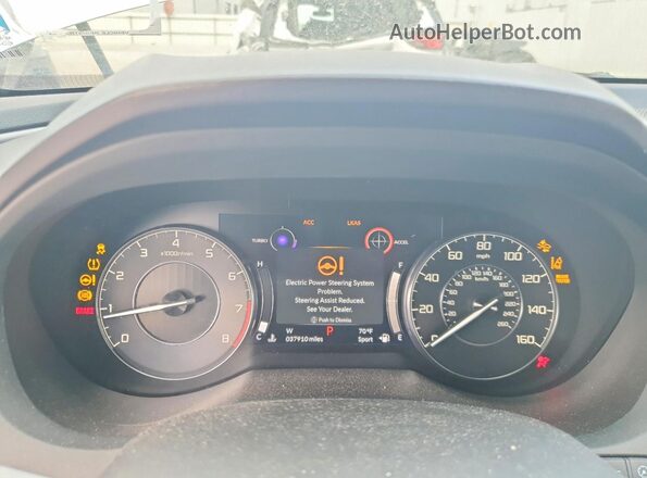 5J8TC2H32ML025387 2021 ACURA RDX White Widok zestawu wskaźników