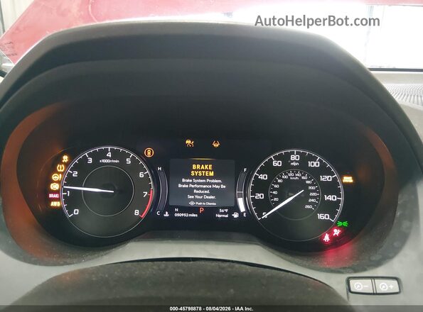 5J8TC2H33NL006364 2022 ACURA RDX Red Widok tylnych siedzeń