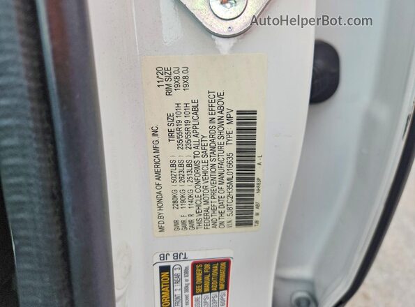 5J8TC2H35ML016635 2021 ACURA RDX White 360 interior view