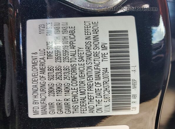 5J8TC2H37RL007944 2024 ACURA RDX Black 