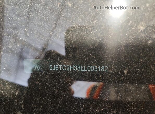 5J8TC2H38LL003182 2020 ACURA RDX Black VIN sticker view