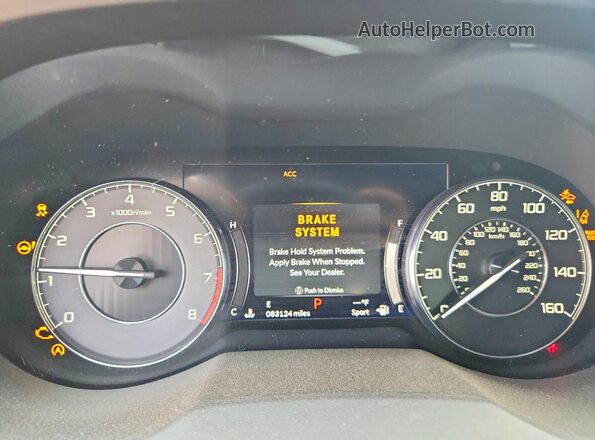 5J8TC2H38ML036054 2021 ACURA RDX Black ხელსაწყოთა პანელის ხედი