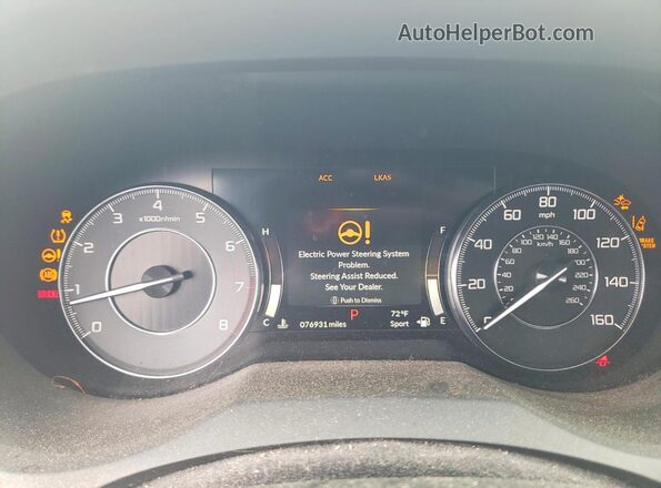 5J8TC2H50KL027203 2019 ACURA RDX Silver Widok zestawu wskaźników