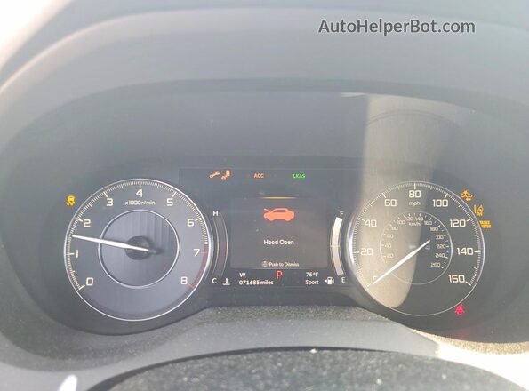 5J8TC2H55KL031344 2019 ACURA RDX White Widok zestawu wskaźników