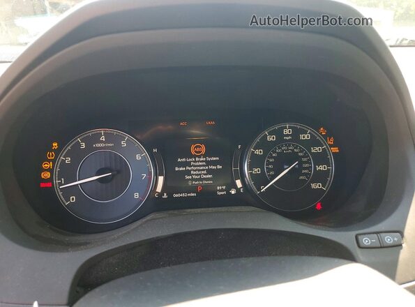 5J8TC2H55KL040416 2019 ACURA RDX Gray Սարքավորումների վահանակի տեսք