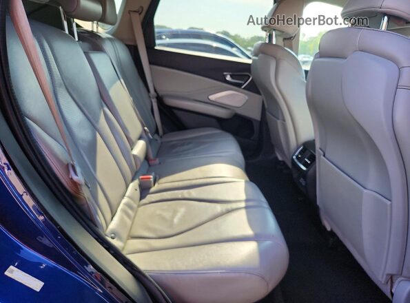 5J8TC2H56KL028033 2019 ACURA RDX Blue Вид задньої частини салону