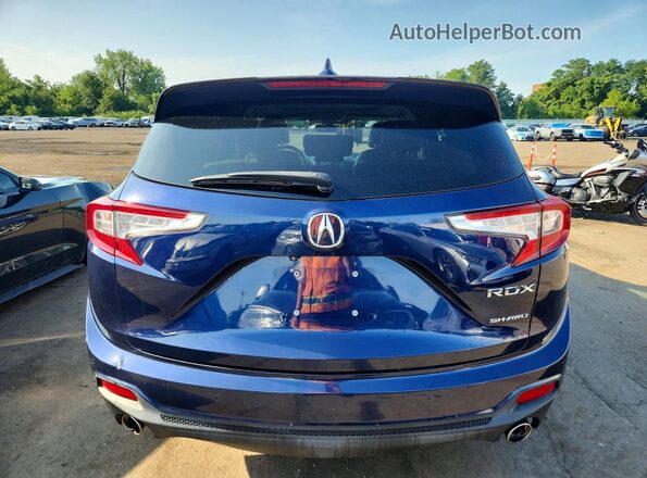 5J8TC2H56KL028033 2019 ACURA RDX Blue Вид ззаду
