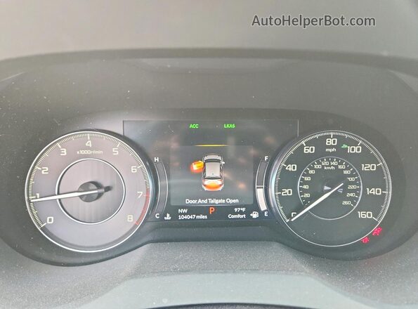 5J8TC2H5XLL014864 2020 ACURA RDX Gray Սարքավորումների վահանակի տեսք