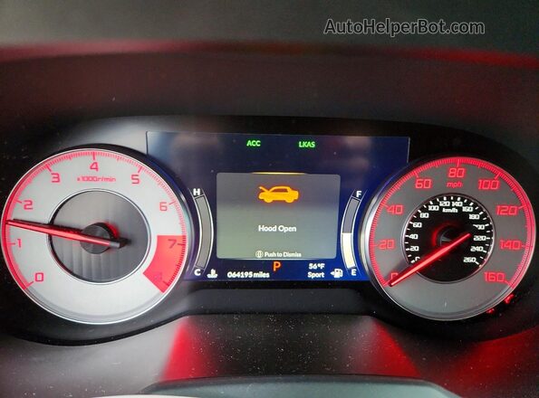 5J8TC2H67KL011542 2019 ACURA RDX Синий Вид щитка приборов