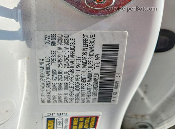 5J8TC2H67NL015238 2022 ACURA RDX White Widok komory silnika