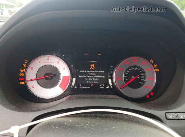 5J8TC2H68LL041408 2020 ACURA RDX White Вид щитка приладів