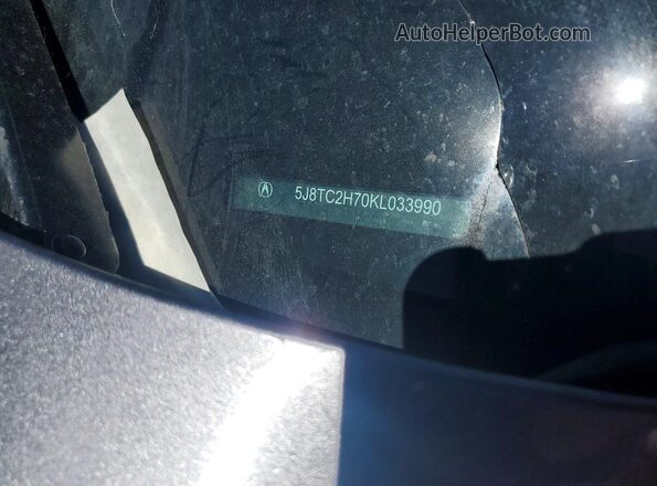5J8TC2H70KL033990 2019 ACURA RDX Gray ძრავის განყოფილების ხედი