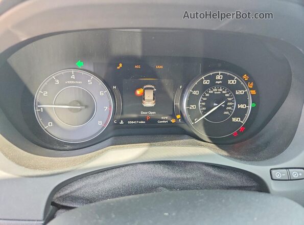 5J8TC2H71LL026886 2020 ACURA RDX Gray Вид щитка приладів