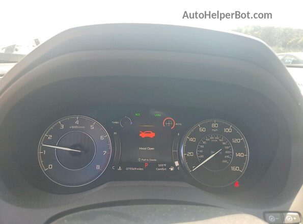 5J8TC2H74LL028258 2020 ACURA RDX White Вид щитка приладів
