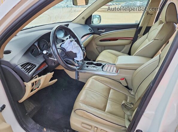 5J8YD3H85JL001407 2018 ACURA MDX White Вид салону спереду