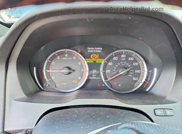 5J8YD4H08LL017135 2020 ACURA MDX Black Instrument cluster view