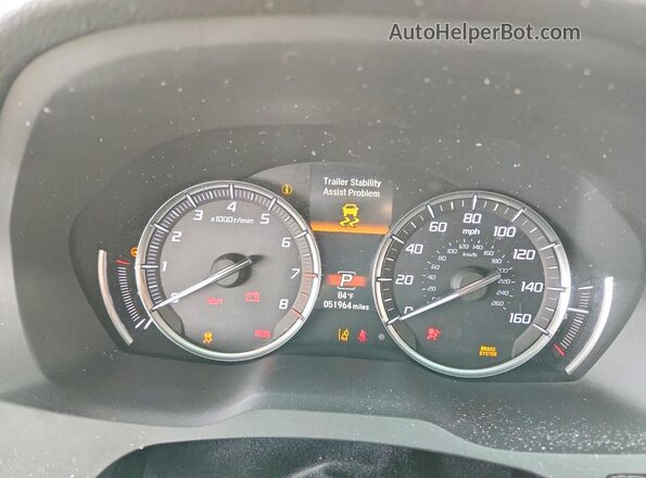 5J8YD4H56LL023625 2020 ACURA MDX White Widok zestawu wskaźników