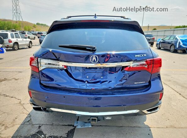 5J8YD4H57KL004841 2019 ACURA MDX Blue უკანა ხედი