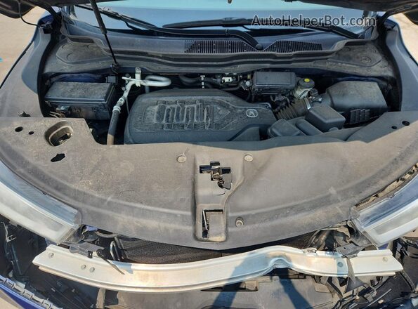 5J8YD4H57KL004841 2019 ACURA MDX Blue ძრავის განყოფილების ხედი
