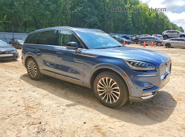 5LM5J7WC3LGL18003 2020 LINCOLN AVIATOR Синий Передняя правая четверть